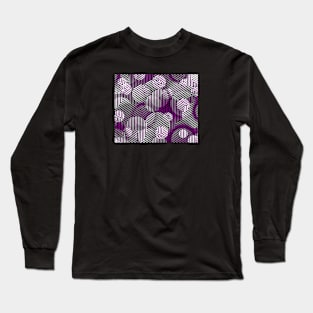 Asexual Pride Striped Broken Shining Circles Pattern Long Sleeve T-Shirt